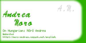 andrea moro business card