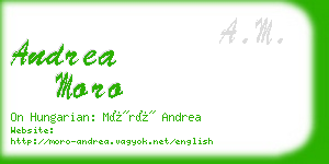 andrea moro business card